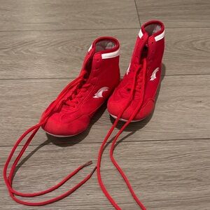 Red Youth Wrestling Shoes